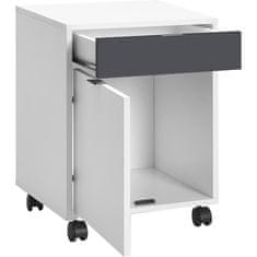 Kancelársky box COMPO, mobilný, biely, š 45 x d 40 x v 60 cm. 40 x H 60 cm