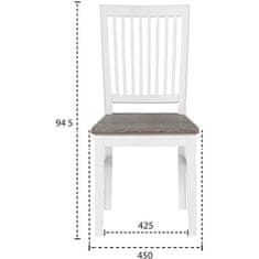 shumee RICHE Súprava 2 kresiel z masívneho dubového a kaučukového dreva, D 45 x D 56 x V 94 cm