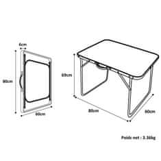 VERVELEY Skladací kempingový stôl SURPASS pre 2 až 4 osoby