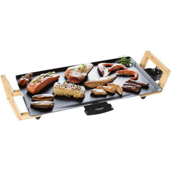 Bestron BESTRON Plancha / Teppanyaki opekacia miska, bambusové hrabličky, 1800 W.