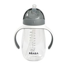 Béaba BEABA, Dojčenská fľaša/tréningový pohár/šálka na pitie 300 ml, minerálna sivá
