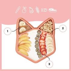 VERVELEY Babymoov Delená silikónová doska ISY PLATE Fox Terracotta