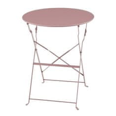 VERVELEY Bistro set pre 2 osoby, Okrúhly stôl 60 cm s 2 stoličkami, Práškovo lakovaná oceľ, Ružová