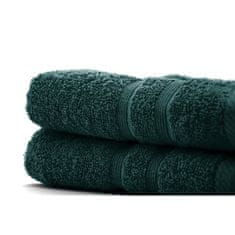 VERVELEY DAISY sada 2 smaragdových uterákov, 100 % bavlna, 50 x 100 cm
