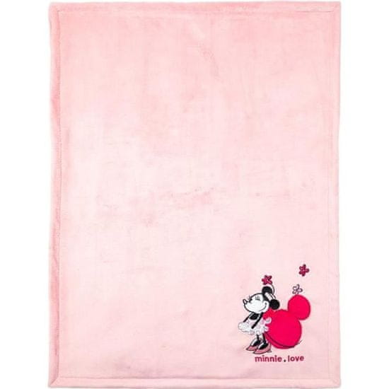 Disney Deka DISNEY Minnie z dvoch materiálov, 75 x 100 cm, 100% polyesterový flanel 220 g/m2