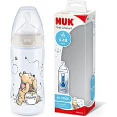 Nuk Dojčenská fľaša NUK FC+ Kubus, Regulácia teploty, Silikón, 300 ml, 6-18 mesiacov