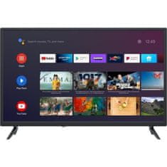 VERVELEY CONTINENTAL EDISON CELED32SA22B6, LED televízor HD 32 (81 cm), Android TV, 3xHDMI, 2xUSB, čierny.