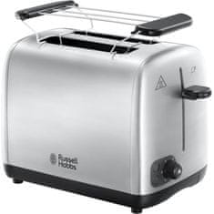 VERVELEY Elektrický hriankovač RUSSELL HOBBS, 24080-56, 2 miesta, strieborný