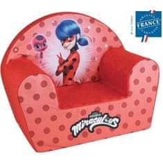 shumee Klubové kreslo FUN HOUSE Miraculous Lady Bug - šírka 52 x hĺbka 33 x výška 42 cm - Pre deti, záruka francúzskeho pôvodu