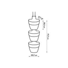 Elho ELHO, Kvetináč, Vibia Campana Foret Vertical Set/3, hodvábne biely, vonkajší balkón, d 17,1 x š 20,7 x v 29,7 cm