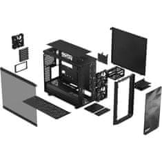 FRACTAL DESIGN, Meshify 2 Lite Black TG Light Tint, PC Case, čierna ( FD-C-MEL2A-03 )