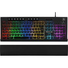 VERVELEY Klávesnica G-LAB Gaming Tellurium Illuminated Keyboard, so softvérom, podpora zápästia, FR