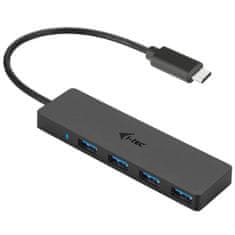 VERVELEY I-TEC USB-C HUB so 4 portami USB 3.0 s integrovaným 20 cm káblom