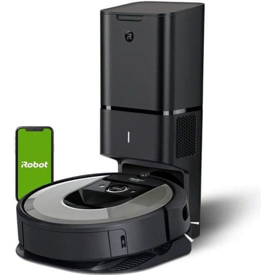 VERVELEY iRobot Roomba i7+, Pripojený vysávací robot, Lítium-iónová batéria, Samoodnímateľná základňa Clean Base, 2 kefy na viacero povrchov