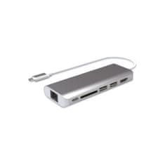 VERVELEY Mobility Lab, ML309880, Mini dokovacia stanica USB-C Power, 6 v 1, čítačka kariet HDMI USB 3.0 Hub, sivá