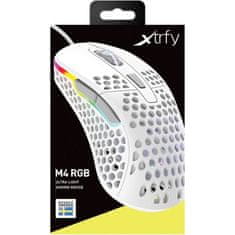 VERVELEY Ľahká herná myš XTRFY M4, biela
