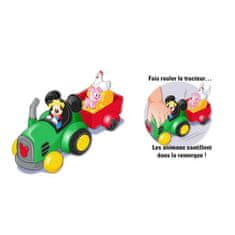VERVELEY Mickey, Traktor a príves s 1 7,5 cm figúrkou a príslušenstvom, Hračka pre deti od 3 rokov, MCC05