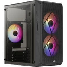 Aerocool PC skriňa, AEROCOOL, CS-107-A V2, Skriňa bez zdroja, Mini tower, formát Micro-ATX, čierna (ACCS-PC14032.11)