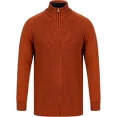 VERVELEY Pánsky sveter na zips KENSINGTON EASTSIDE Rust