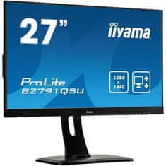 iiyama Počítačová obrazovka, IIYAMA ProLite B2791QSU-B1, 27 WQHD, TN panel, 1ms, 75Hz, DisplayPort / HDMI / DVI, AMD FreeSync