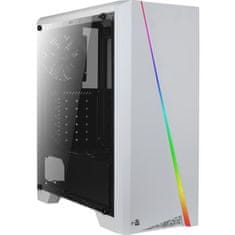 Aerocool PC skrinka AEROCOOL Cylon, plné okno, RGB, formát ATX, medium tower, biela