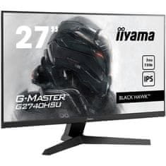 iiyama Obrazovka pre hráčov PC, IIYAMA G, Master Black Hawk, 27 FHD, IPS panel, 1 ms, 75 Hz, HDMI / DisplayPort, AMD FreeSync