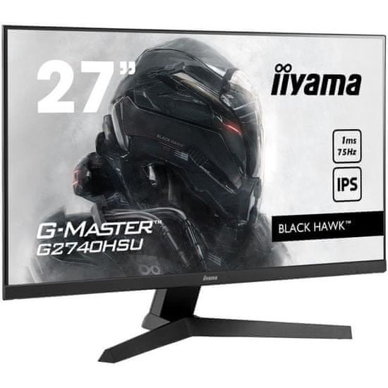 iiyama Obrazovka pre hráčov PC, IIYAMA G, Master Black Hawk, 27 FHD, IPS panel, 1 ms, 75 Hz, HDMI / DisplayPort, AMD FreeSync