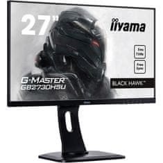 VERVELEY Obrazovka k PC, IIYAMA G-Master Black Hawk GB2730HSU-B1, 27 FHD, TN panel, 1ms, VGA / DisplayPort / HDMI, AMD FreeSync