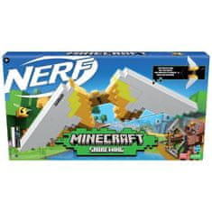 VERVELEY Nerf Minecraft Sabrewing Bow Motorizovaný luk, strieľa šípky, Nerf Elite 8-Dart Clip, inšpirovaný lukom Minecraft