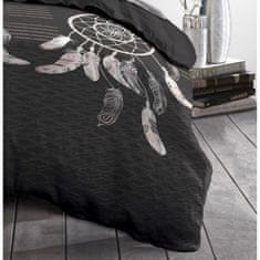 VERVELEY Súprava posteľnej bielizne z mikrovlákna ATTRAPE REVES, 1 obliečka na prikrývku 220 x 240 cm + 2 obliečky na vankúš 63 x 63 cm, grafitová