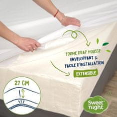 VERVELEY SWEET NIGHT Chránič vodotesný matrac proti roztočom Greenfirst prípravok na rastliny, 80 x 190/200 cm, biely