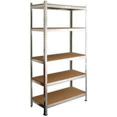 VERVELEY SODIAC Heavy Duty Storage Shelf, 5 políc, 150 kg na policu, 180 x 90 x 40 cm