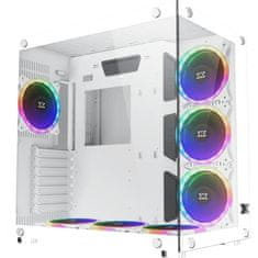 VERVELEY XIGMATEK Aquarius Plus Arctic ARGB (White), Skriňa bez zdroja, Mid tower, formát ATX