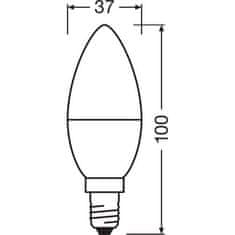 VERVELEY Žiarovka OSRAM LED s matným plameňom s chladičom, ekvivalent 5,4 W 40W E14, studená biela