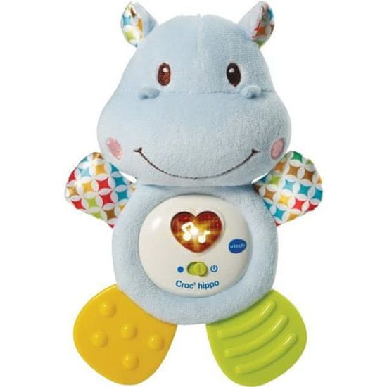 VERVELEY VTECH BABY, Hrkálka Croc'Hippo, Texturovaný plyš