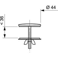 Wirquin WIRQUIN Kryt otvoru, chrómovaná mosadz, Ø 43 mm