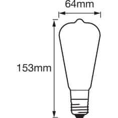 VERVELEY Žiarovka LEDVANCE SMAR + Bluetooth Edison Gold Wire, 60 W, E27, variabilný výkon