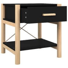 Vidaxl Nočný stolík čierny 42x38x45 cm spracované drevo