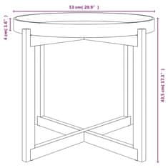 Vidaxl Konferenčný stolík čierny 53x53x43,5 cm sprac. drevo a borovica