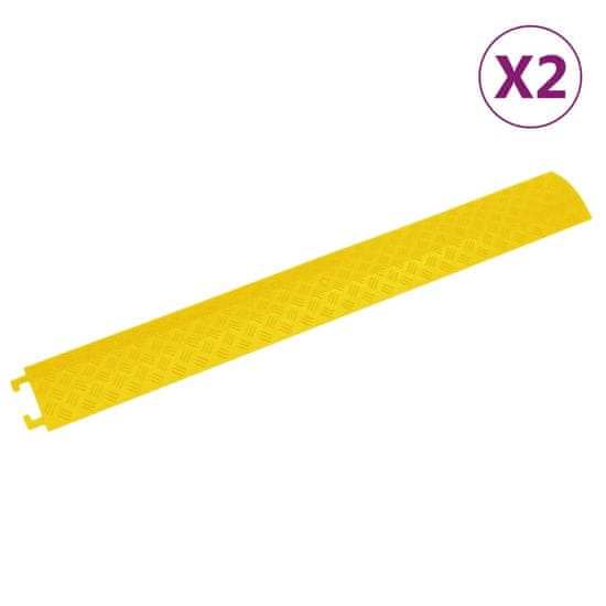 Vidaxl Chrániče káblov 2 ks 98,5 cm žlté