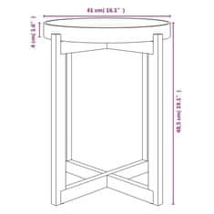 Vidaxl Konferenčný stolík čierny 41x41x48,5 cm sprac. drevo a borovica
