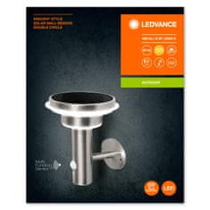 Osram LEDVANCE ENDURA Style Solar Wall Sensor Double Circle 6W Stainless Steel 4058075392687