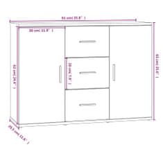 Petromila vidaXL Komoda čierna 91x29,5x65 cm spracované drevo