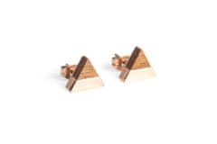 BeWooden Náušnice s dreveným detailom Rea Earrings Triangle univerzálne béžová