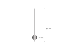 Noname Strieborné okrúhle kyvadlo na strojček 50 mm | 255 mm