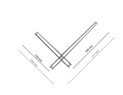 Noname Strieborné hliníkové hodinové ručičky 168 mm | 118 mm