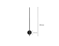 Noname Čierne okrúhle kyvadlo na strojček 50 mm | 255 mm