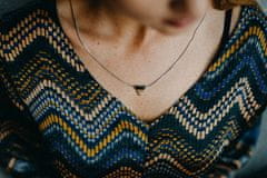 BeWooden dámska náhrdelník s dreveným detailom Lini Necklace Triangle stříbrná