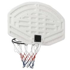 Vidaxl Basketbalová doska biela 90x60x2 cm polyetén