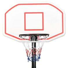 Vidaxl Basketbalový stojan biely 258-363 cm polyetén